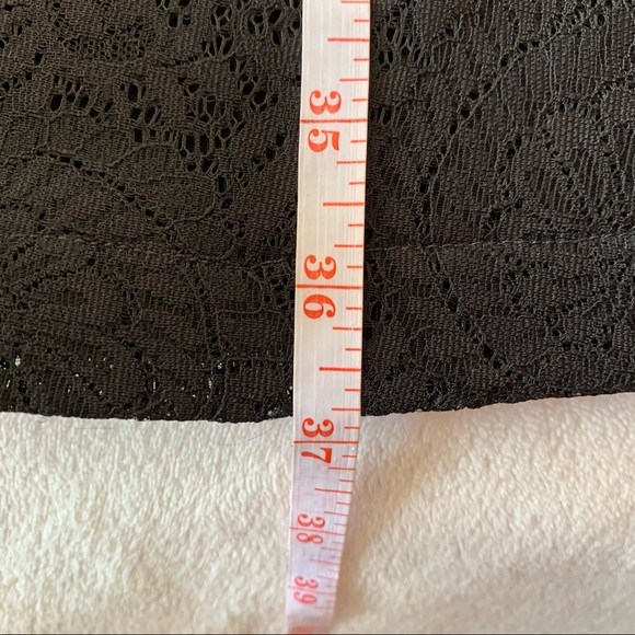 Le Chateau Black Floral Lace Beaded Cocktail Dress L - Picture 15 of 15